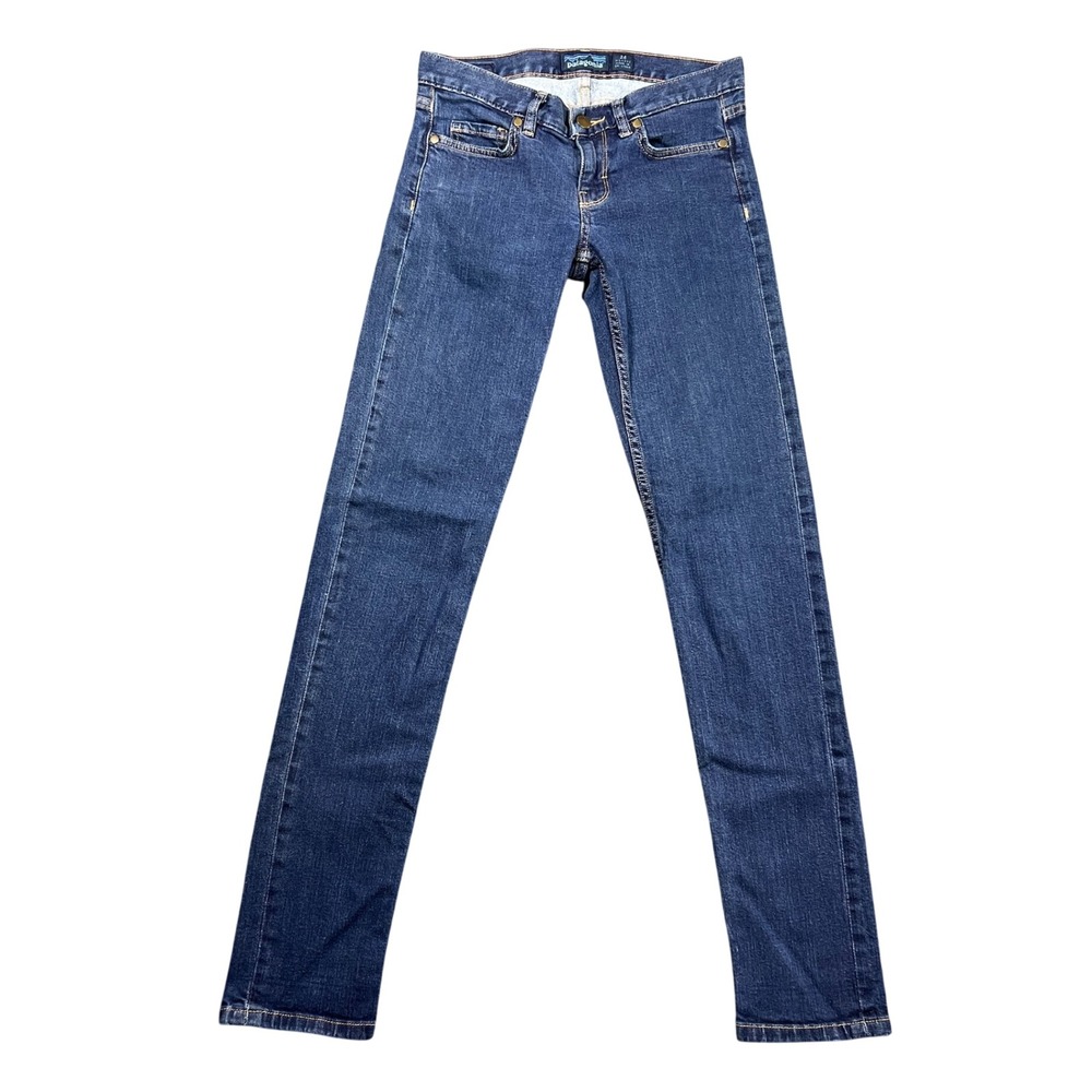 Patagonia Women's 26 Slim Fit Organic‎ Cotton Stretch Dark Wash Denim Jeans Blue